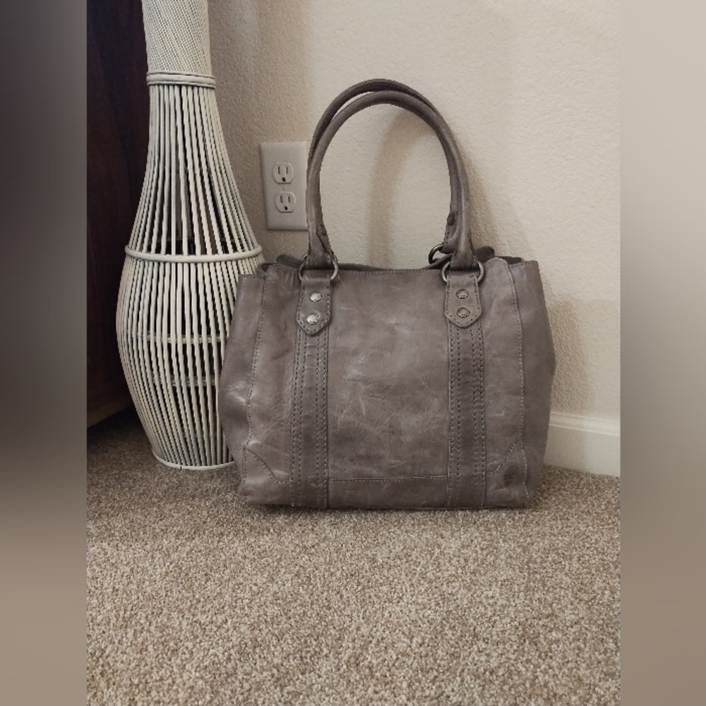 FRYE Melissa Tote Leather Grey